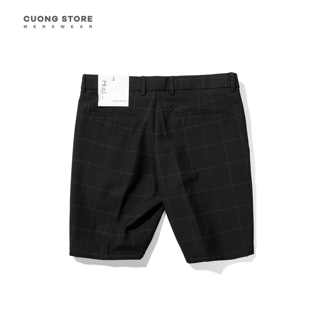 Quần short tây nam cao cấp kẻ sọc MRC 9505-LH dáng ôm vừa vặn co giãn nhẹ thoải mái - MENFIT