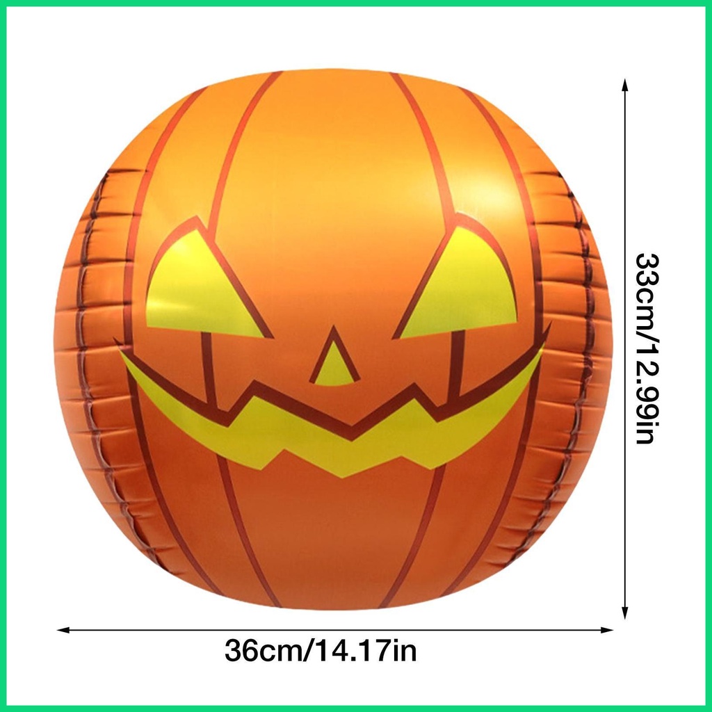 Bong Bóng Lá Nhôm Hình Bí Ngô Đáng Sợ Trang Trí Halloween