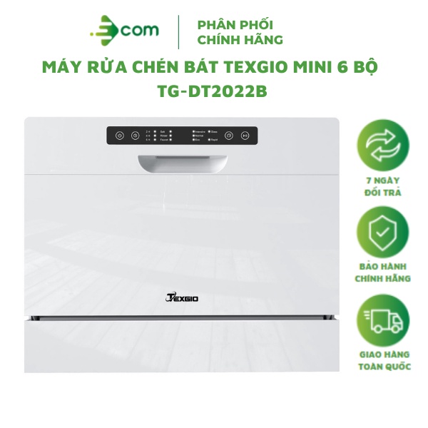 [Giảm Ngay 650K] Máy Rứa Chén Bát Texgio Mino 6 Bộ TG-DT2022B - Bảo Hành Chính Hãng 5 Năm