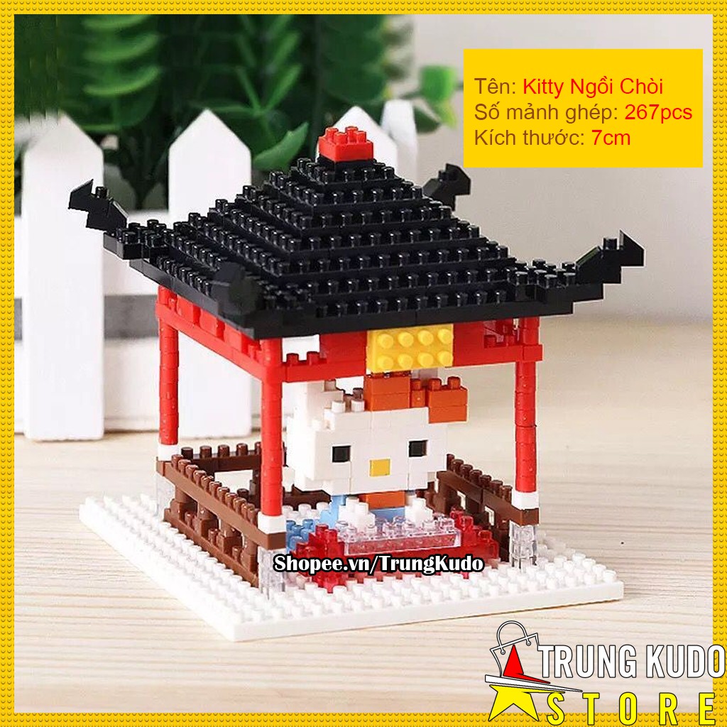 Lego Hello Kitty Đáng Yêu Cho Trẻ - Đồ chơi xếp hình Hello Kitty dạng Nanoblock thích hợp làm quà tặng cho bé gái