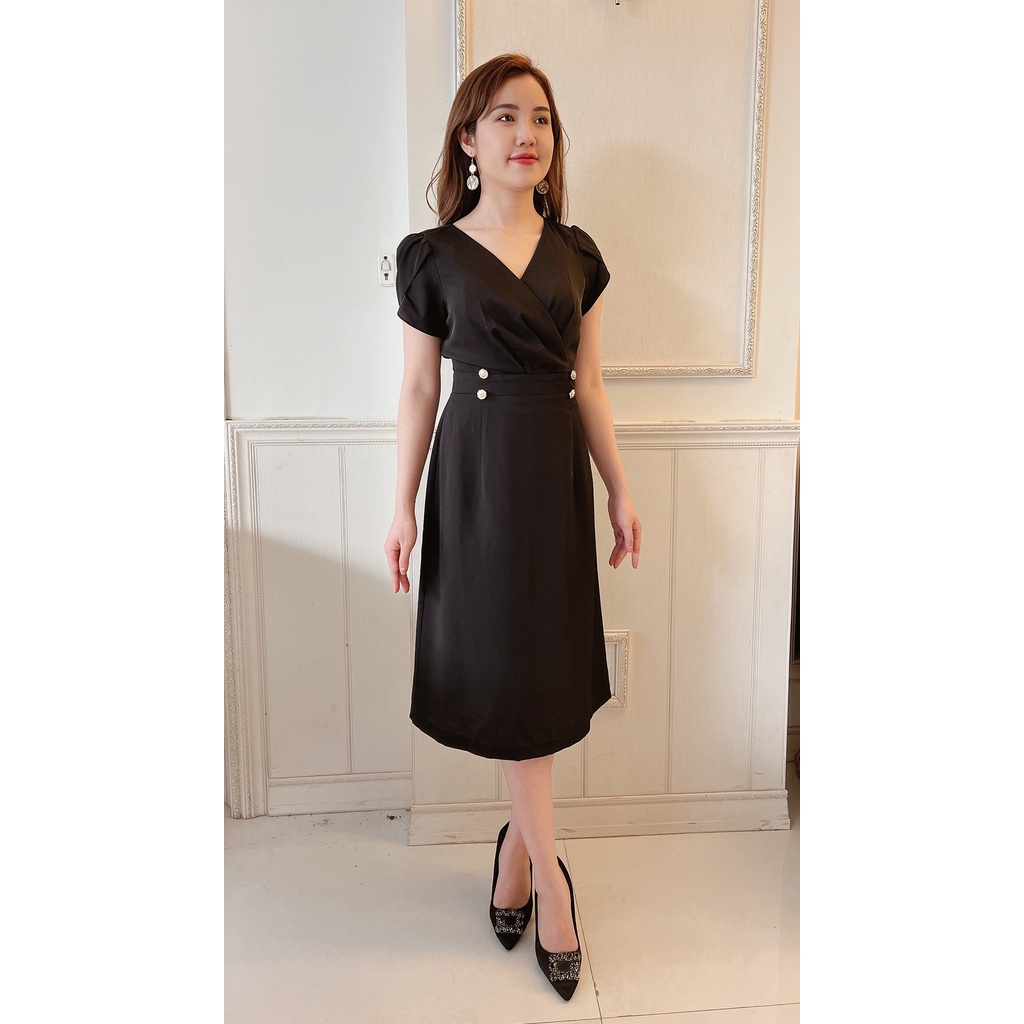 Đầm Suông Trung Niên Linh Trà TM316 Vải Voan Chiffon Cao Cấp Cho Mẹ