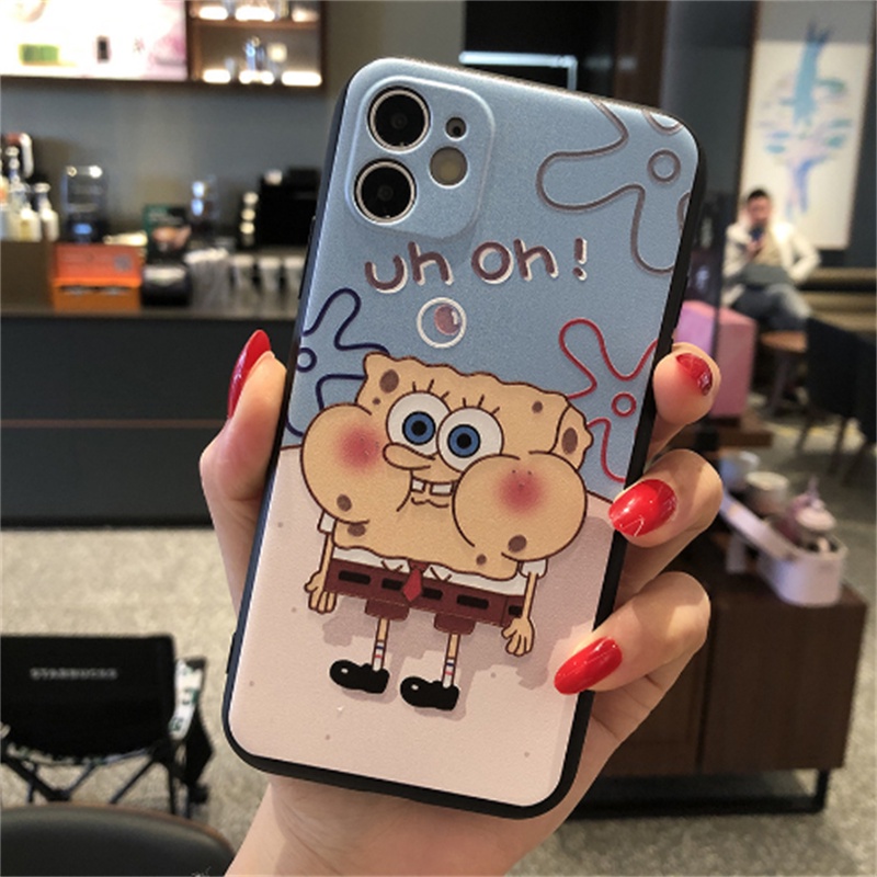 Ốp Lưng Dẻo Hình SpongeBob Cho Xiaomi Redmi Note 3 4 4X 5 6 7 8 8T Pro