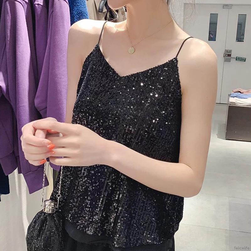 Áo dây nữ không tay cổ chữ V thời trang quyến rũ