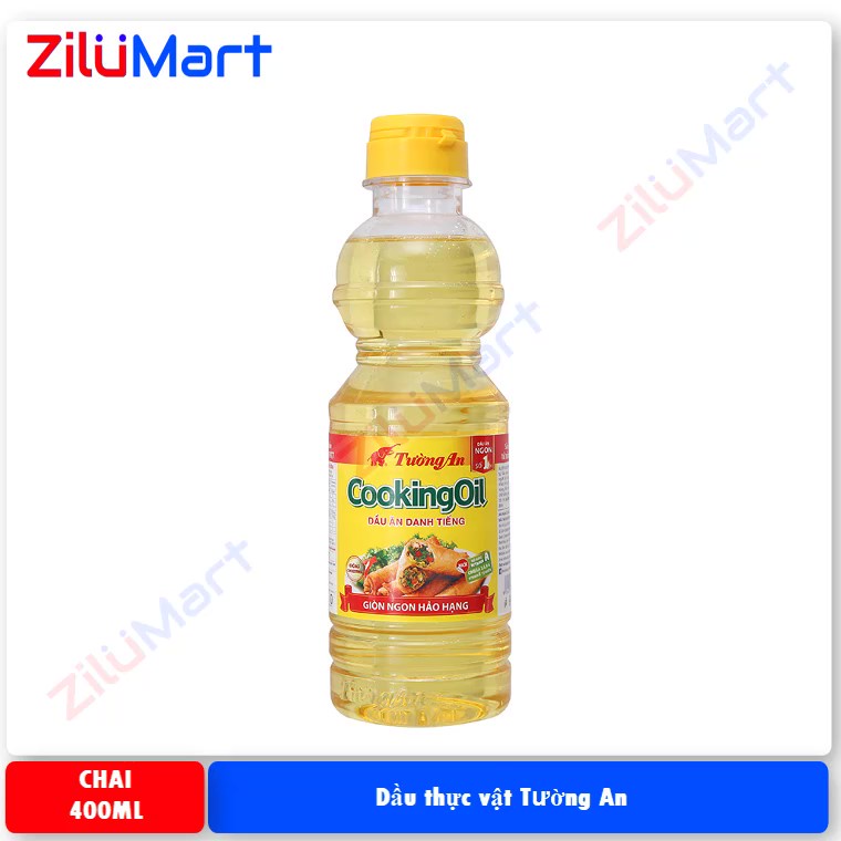 Chai dầu ăn Tường An Cooking Oil loại 400ml