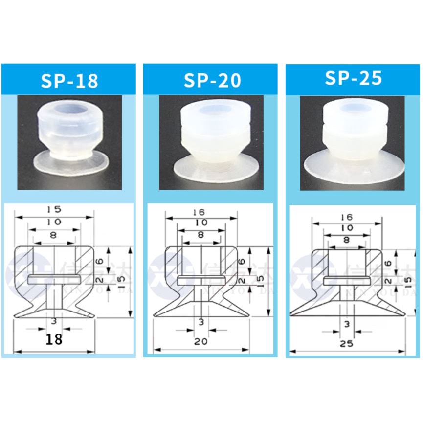 Giác hút, núm hút chân không cao su 1 lớp SP