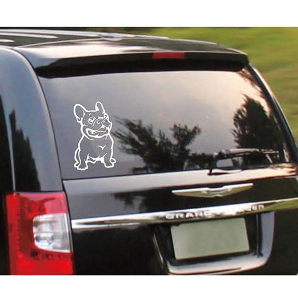 Keo dán xe hơi 3D tùy chỉnh dễ thương Chó Bulldog Pháp / Vật nuôi Vinyl Xe hơi Decal trang trí