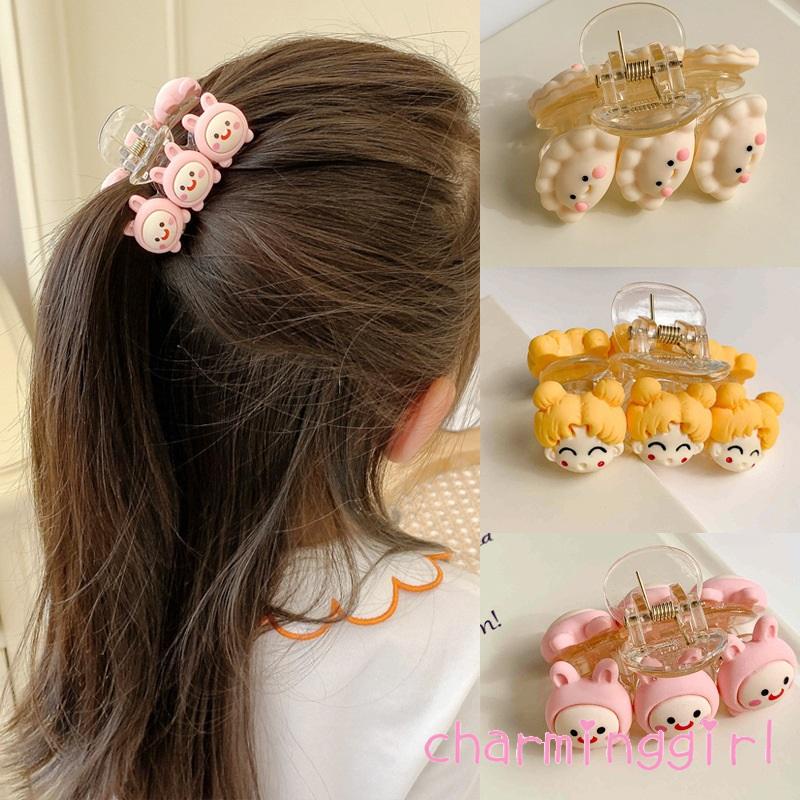 Kẹp tóc nhựa mini họa tiết hoạt hình đáng yêu cho nữ