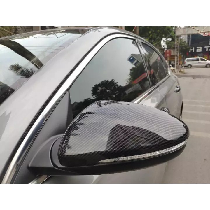 Bộ 2 Ốp Gáo Gương Xe Kia Cerato 2019 2020 2021 Mẫu Carbon cao cấp + tặng kèm keo tăng dính