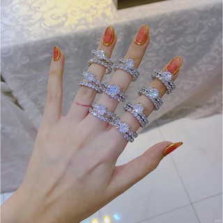 Set nhẫn soàn 2 chiếc xi bạch kim trắng