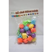 [Hàng Việt Nam] Đồ Chơi Luồn Dây Xâu Hạt Nhựa Thông Minh Rèn Luyện Vận Động Tinh Cho Bé