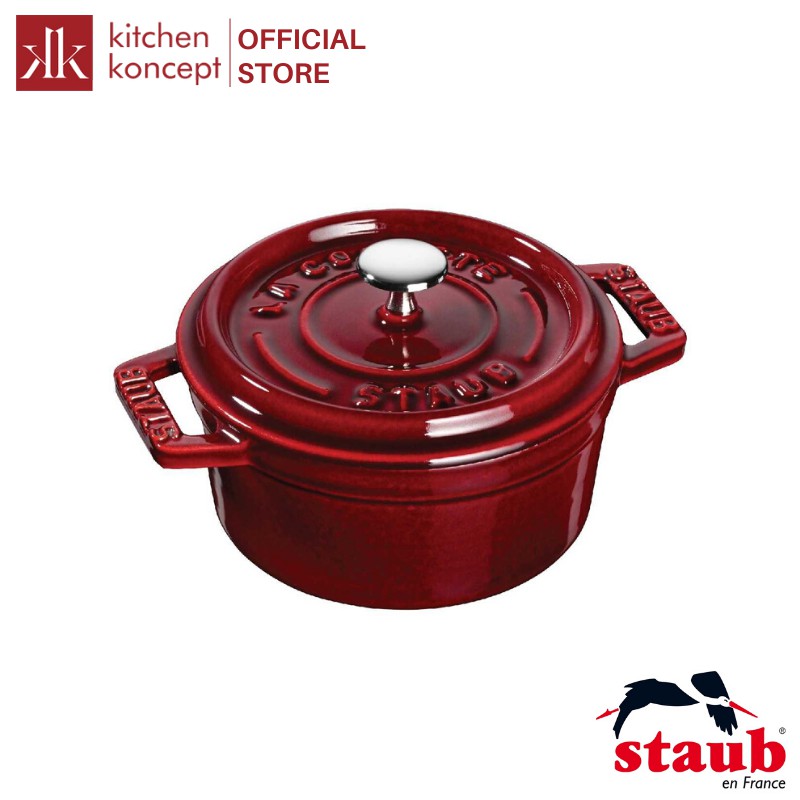 Nồi Tròn Staub Màu Đỏ Lựu - 24 cm