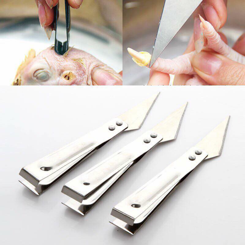 Dụng cụ dao nhíp nhổ lông gà vịt 2 in 1