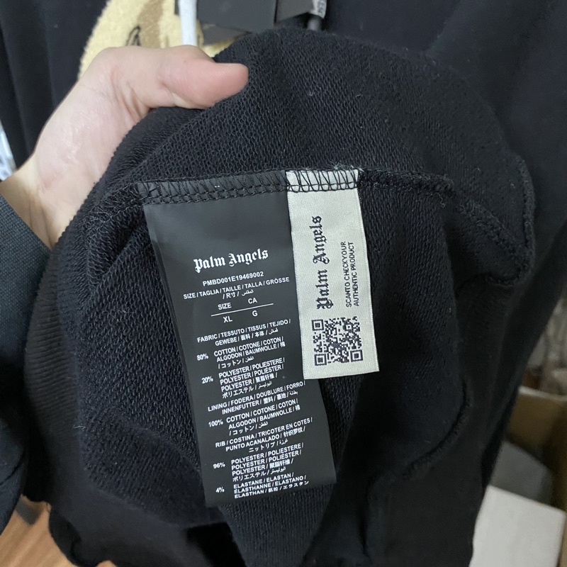 Áo hoodie Palm Angels PA Teddy Bear SS21 bản cao cấp, Áo khoác nỉ da cá PA unisex form rộng thêu hình họa tiết con gấu