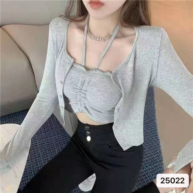 Áo Ống Lưng Cao Phối Dây Rút Phong Cách Retro Quyến Rũ Cho Nữ