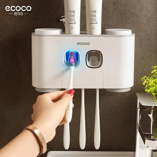 Bộ nhả kem đánh răng cao cấp ECOCO + tặng kèm 04 cốc sang trọng