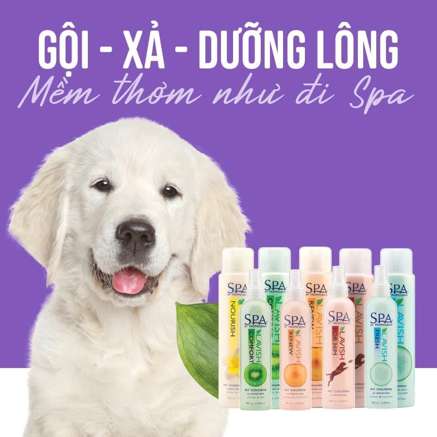 236ml - NƯỚC HOA DƯỠNG LÔNG BẢO VỆ KHỎI TIA UV - SPA COLOGNE   NƯỚC HOA DƯỠNG LÔNG CHO CHÓ MÈO HƯƠNG KIWI