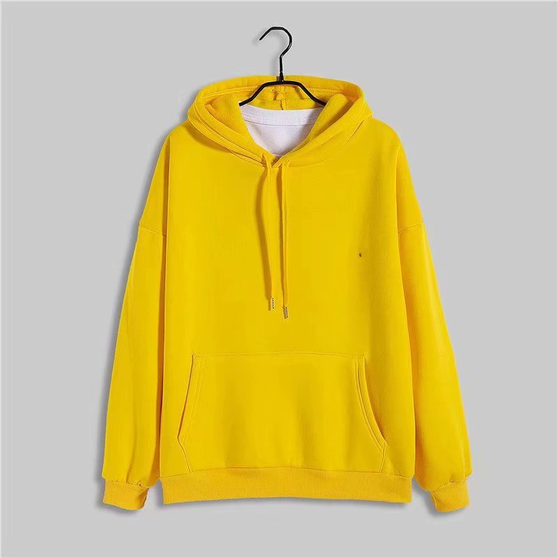 Áo Hoodie Màu Sắc Đơn Giản Thời Trang Cho Cặp Đôi