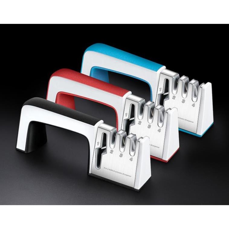 Dụng cụ mài dao kéo💓Giá Sỉ💓Đá mài dao kéo 4 loại có tay cầm cao cấp 23cm 8533