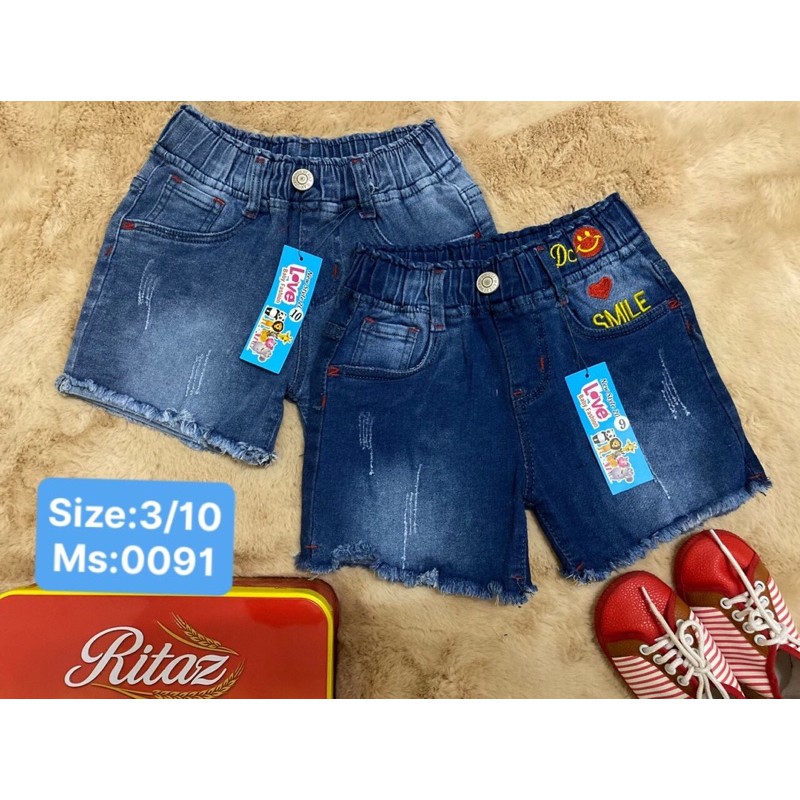 Quần Short Jeans Bé Gái Xinh Xinh