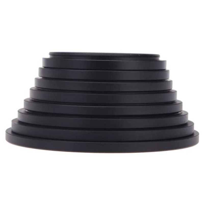 8 Pieces Step-Up Adapter Ring Set,Includes 49-52mm, 52-55mm, 55-58mm, 58-62mm, 62-67mm, 67-72mm, 72-77mm, 77-82mm-Black