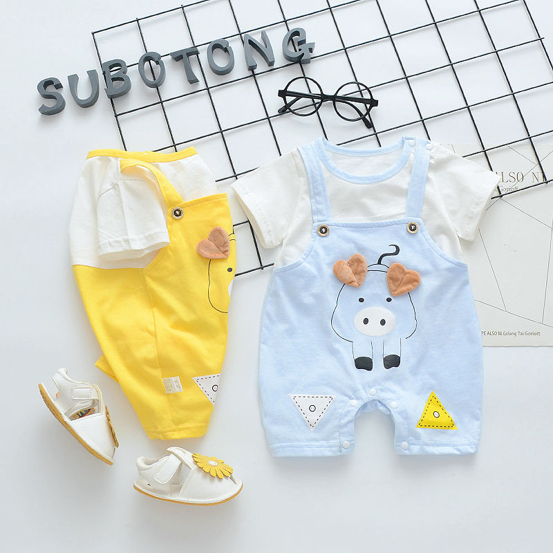 [Vải CAO CẤP] Body Yếm cho bé chất Cotton Mềm Mịn mẫu quần áo sơ sinh Bé Gái Bé Trai siêu dễ thương từ 0 đến 12 tháng