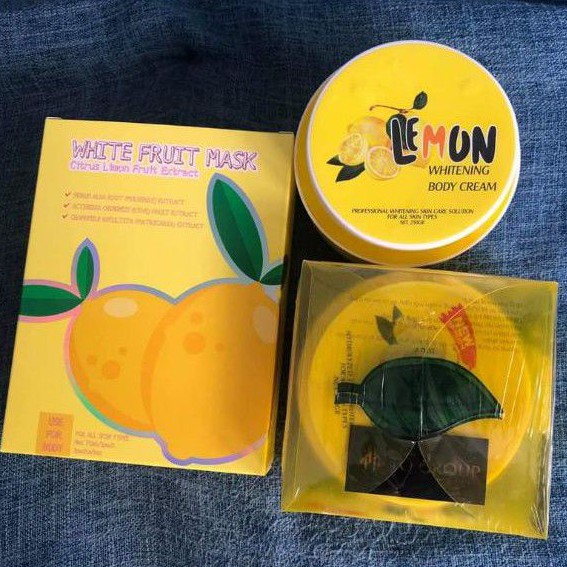 [CHÍNH HÃNG 💯%] COMBO DƯỠNG DA BODY SIÊU TRẮNG Ủ TRẮNG LEMON & BODY LEMON CHANH