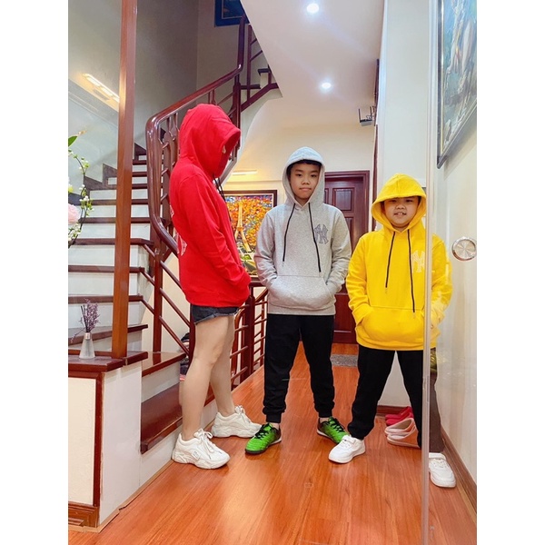 Áo hoodie nỉ bông bé trai, bé gái size 12 tuổi, 14 tuổi, 16 tuổi, 18 tuổi cho bé 39-65Kg