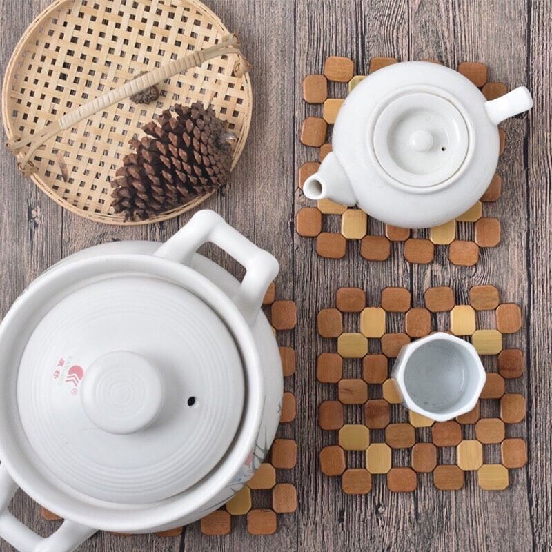 Lót nồi , xoong tre  trúc 2size