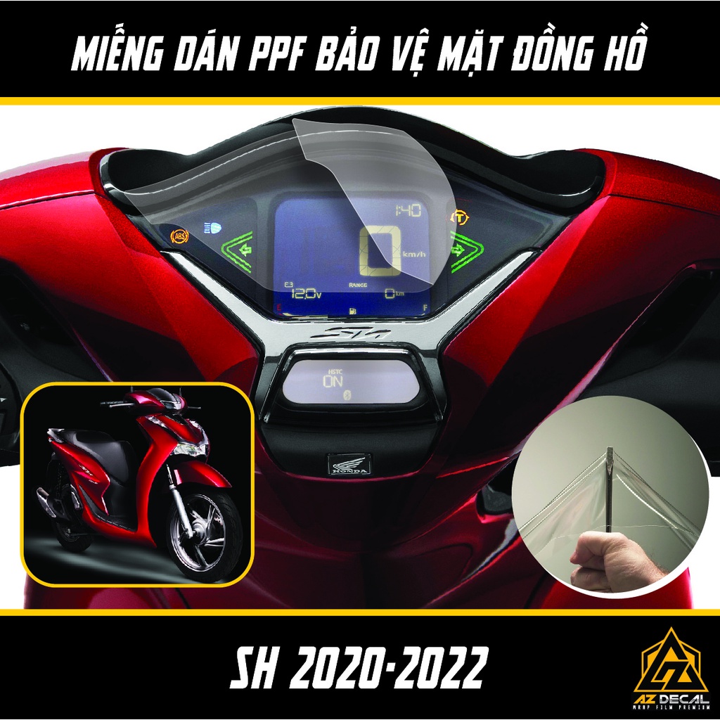 Film PPF Bảo Vệ Đồng Hồ Xe Máy SH 2020 2021 2022 | Miếng Dán Decal Trong Suốt Dán SH 125i 150i Chống Xước