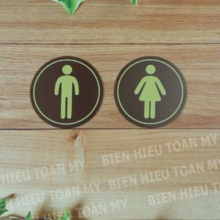 Bộ Biển WC nam nữ đẹp- biển treo toilet, biển nhà vệ sinh - KT: 10cm x 10cm - Biển Hiệu Toàn Mỹ