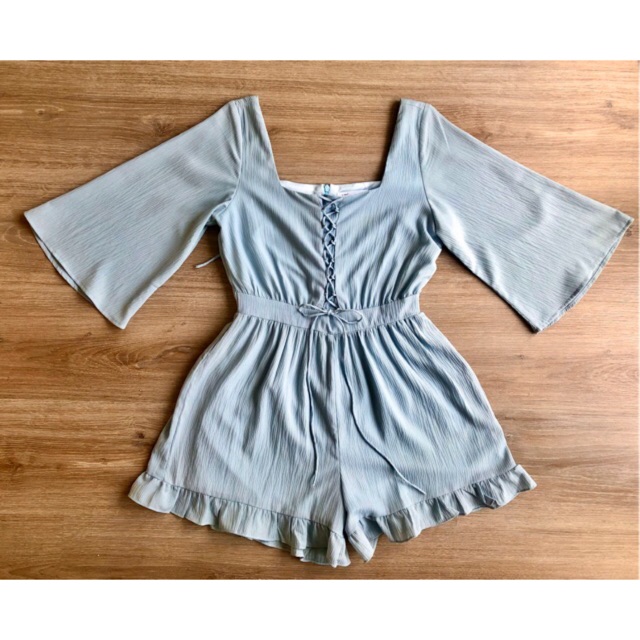 Jumsuit, áo liền quần, dây đan, tay lỡ chất đẹp