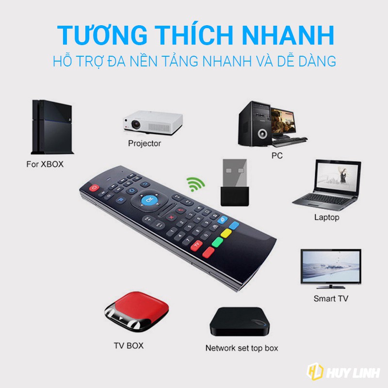 Chuột bay airmoust KM800/KM800V chuyên dụng cho Android TV Box, Smart TV, PC Laptop