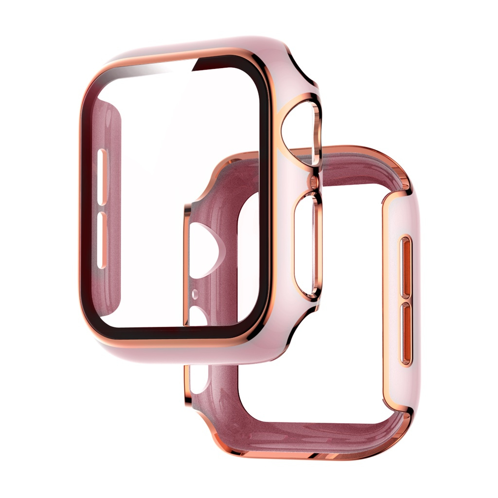 Bộ Ốp Bảo Vệ Và Kính Cường Lực Cho Đồng Hồ Thông Minh Apple Watch 44mm 40mm 38mm 42mm Iwatch Series 6 Se 5 4 3 2 1