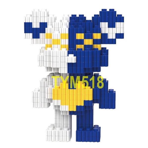 Xếp hình le.go Gấu Bearbrick mini 12cm Đồ chơi lắp ráp nano nanoblocks mô hình bear bricK