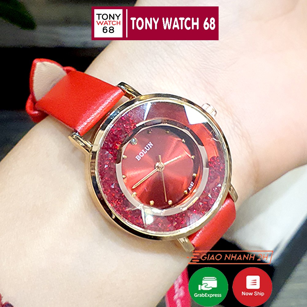 Đồng hồ nữ hãng Bolun mặt tròn đá chạy hot trend chính hãng Tony Watch