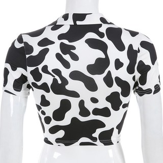 Áo croptop bò sữa hở ngực [ Sẵn ]
