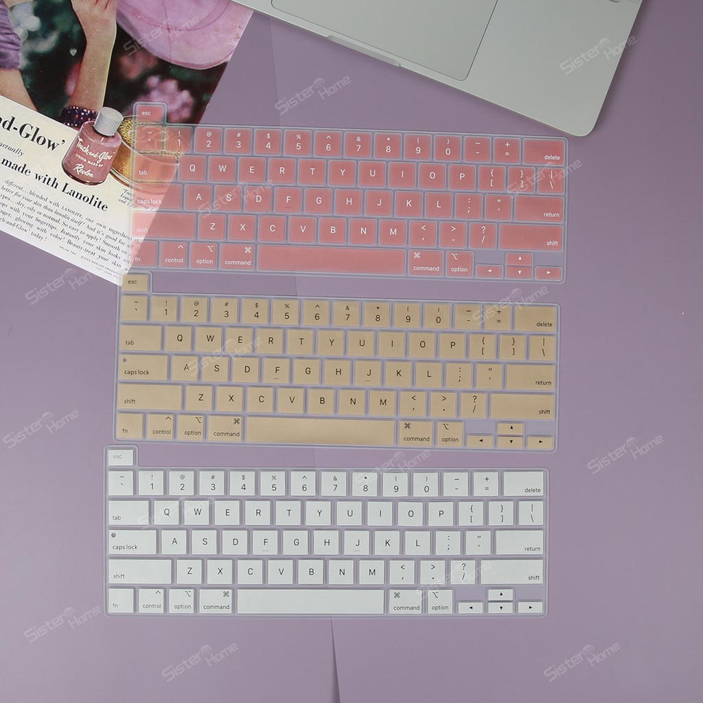 Miếng phủ bàn phím laptop bằng silicon cho Macbook Pro 13.3 M1 A2338 A2289 A2251 Pro16 A2141