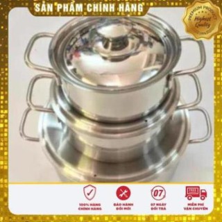 [CHÍNH HÃNG] Bộ nồi sharp 3 chiếc dùng cho cả bếp từ