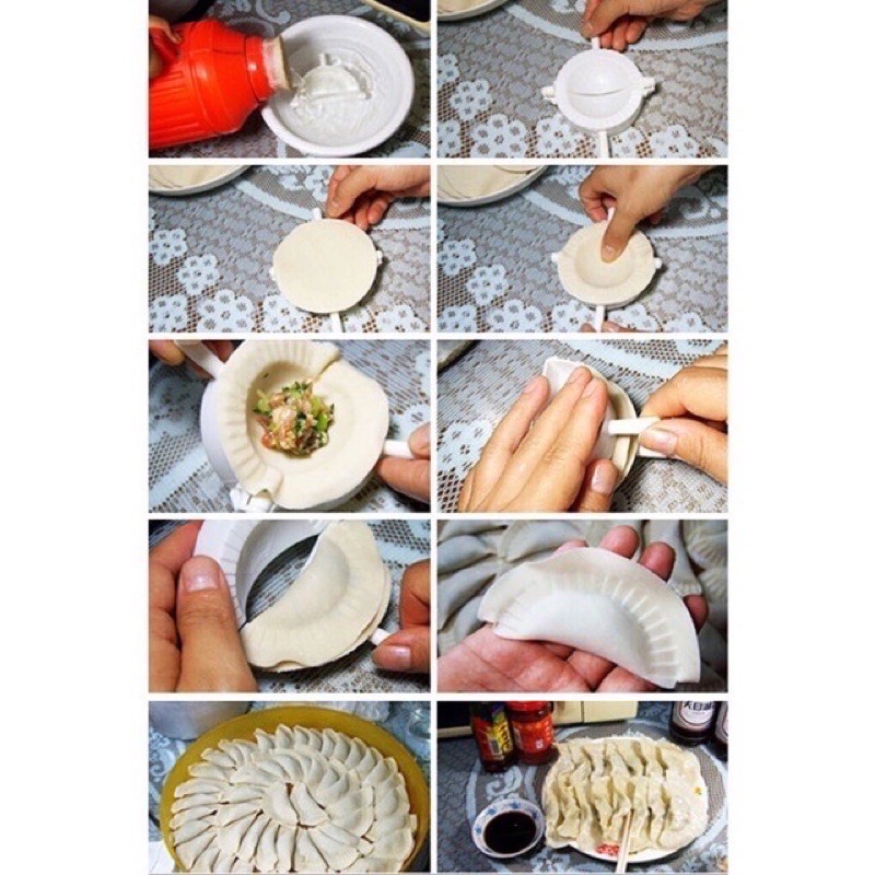 Bộ 3 khuôn làm bánh gối , há cảo , bánh xếp