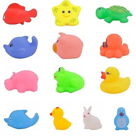 Đồ chơi nhà tắm cho bé 12 món có chuông BV1022 nhựa an toàn cho bé,đồ chơi bóp tay silicon mềm cho bé