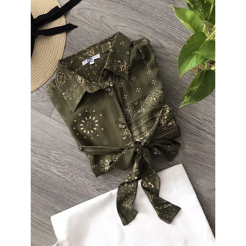 ĐẦM SƠ MI  NỮ XANH RÊU XUẤT XỊN