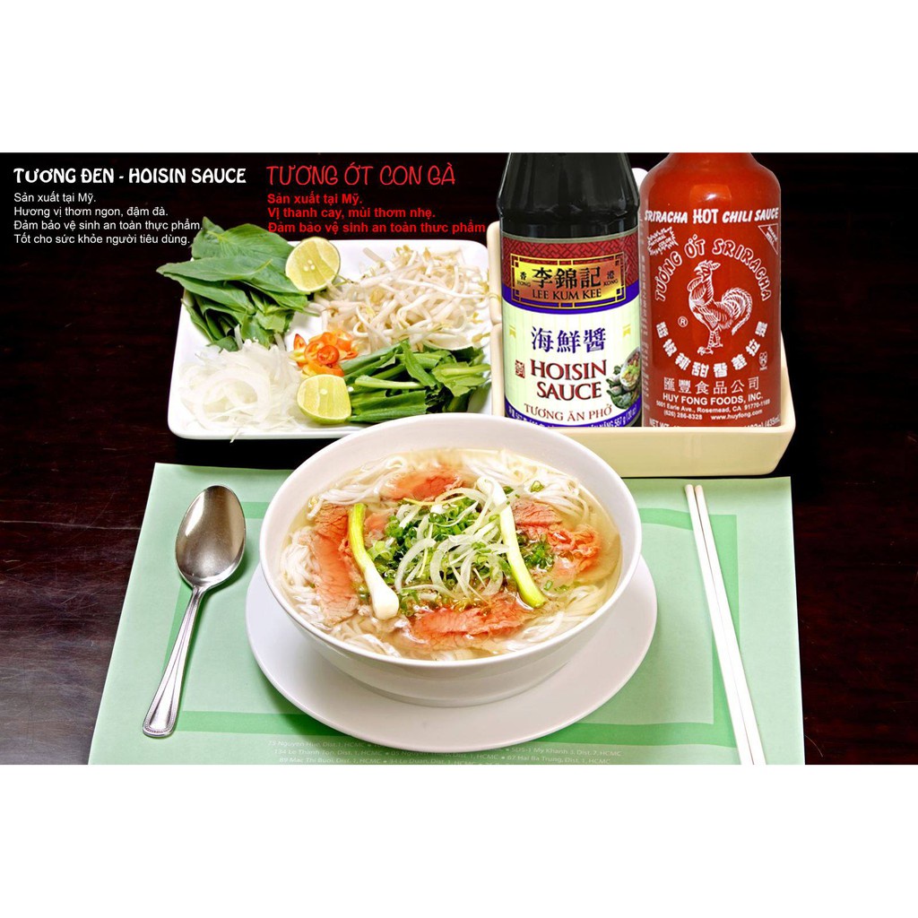 Combo 1 Chai Tương Đen Ăn Phở 567gr + 1 Chai Tương Ớt Tương Ớt Sriracha 482gr - Nhập Khẩu Mỹ