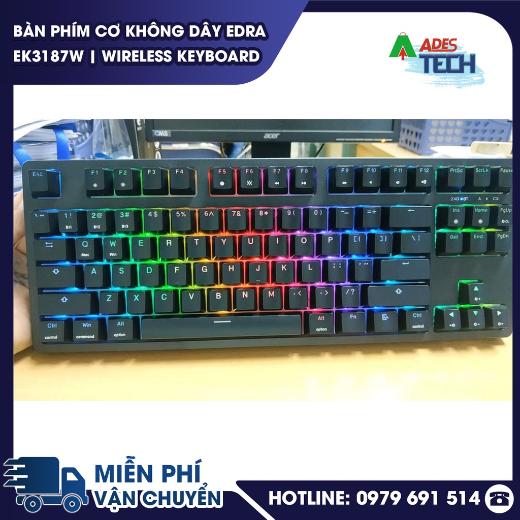 Bàn Phím Cơ Không Dây EDRA EK3187W | Wireless Keyboard