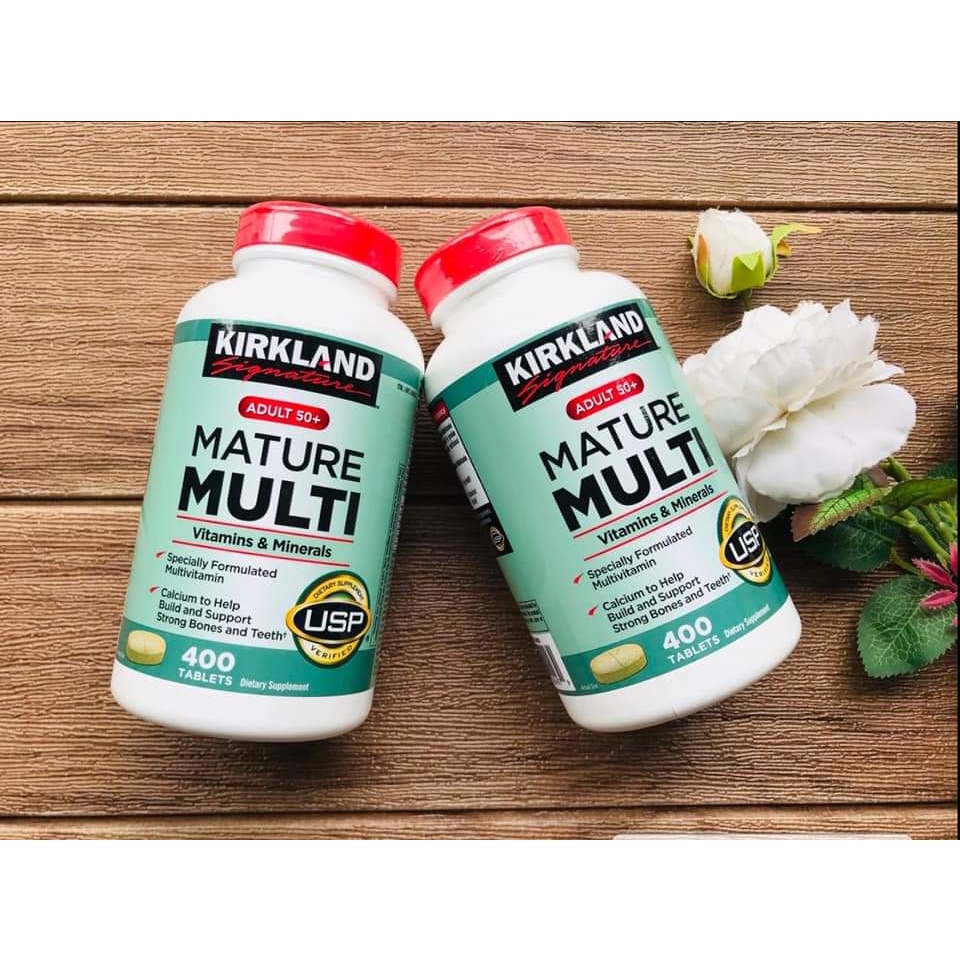 Viên uống Vitamin tổng hợp Kirkland Mature Multi Adult 50 plus Hộp 400 viên Healthy Care quatangme