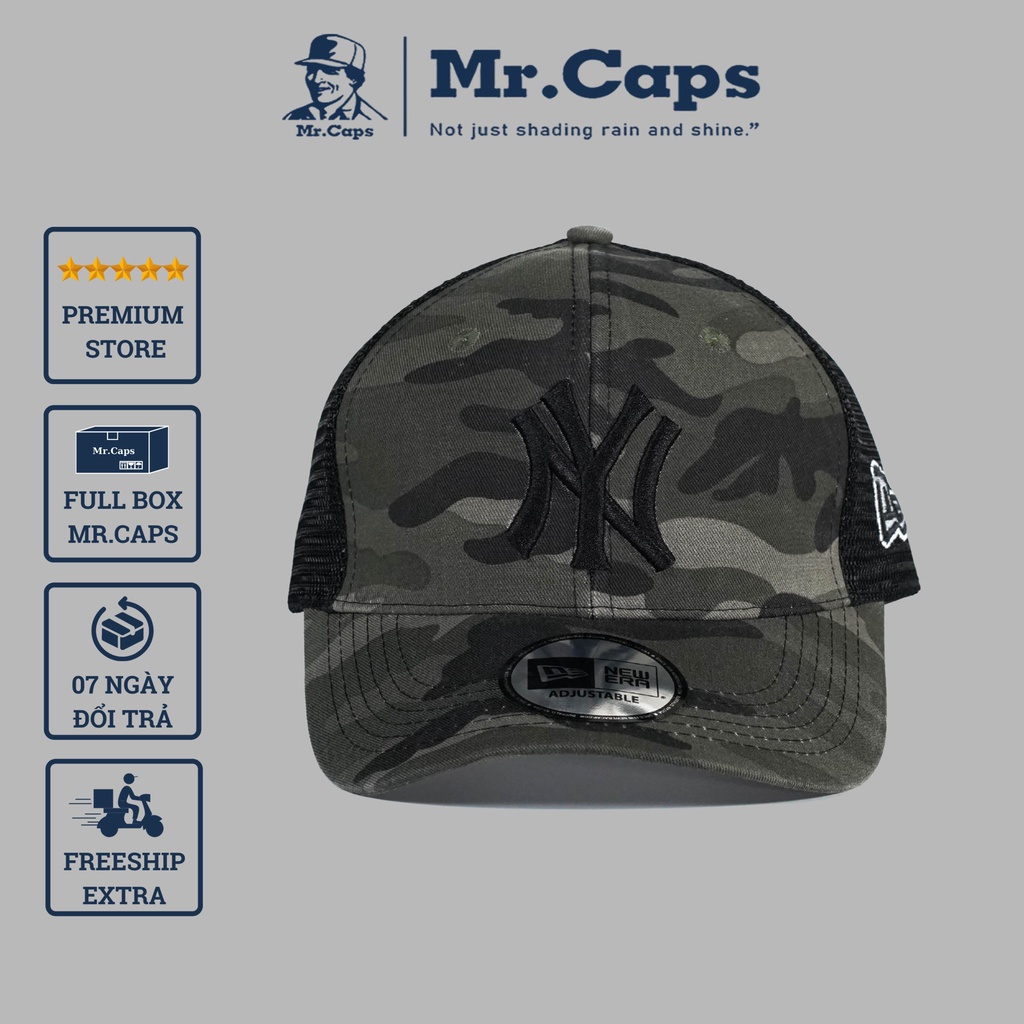 Mũ lưỡi trai kết lưới hiệu NY - Nón thời trang VNXK cao cấp kiểu dáng thể thao form unisex dành cho nam nữ của Mrcaps