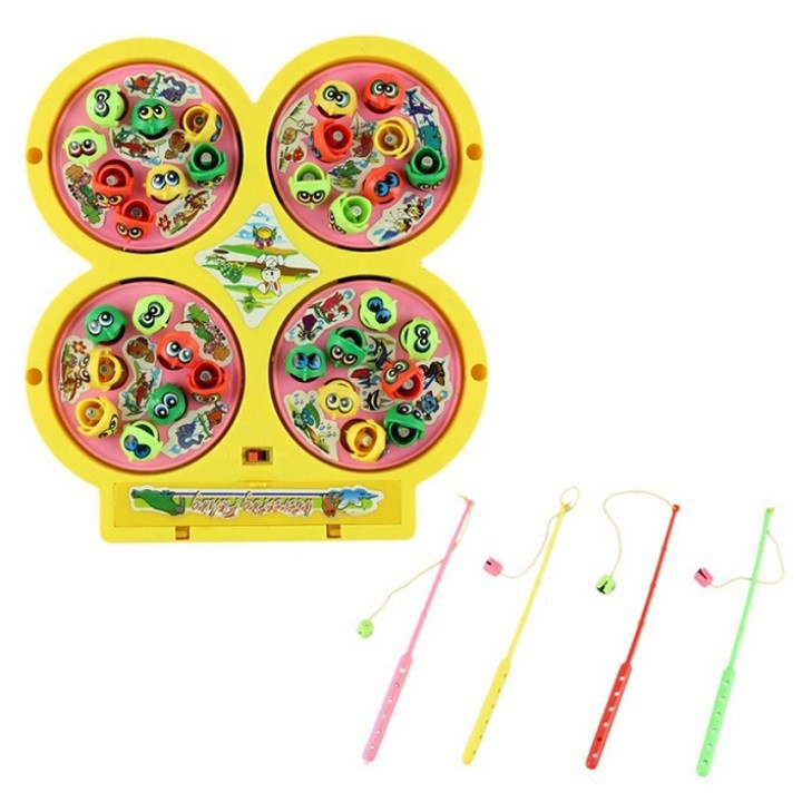 Bộ Đồ Chơi Câu Cá 4 Hồ ( có Phat Nhạc và Hút Nam Châm) - LICLAC