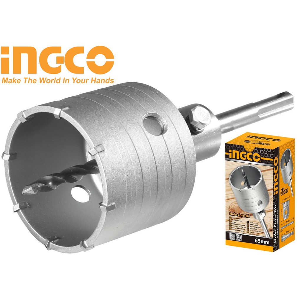 INGCO Mũi khoan tường bê tông khoét lỗ 65mm 30mm Hole Core Bit HCB0651 TAC430651