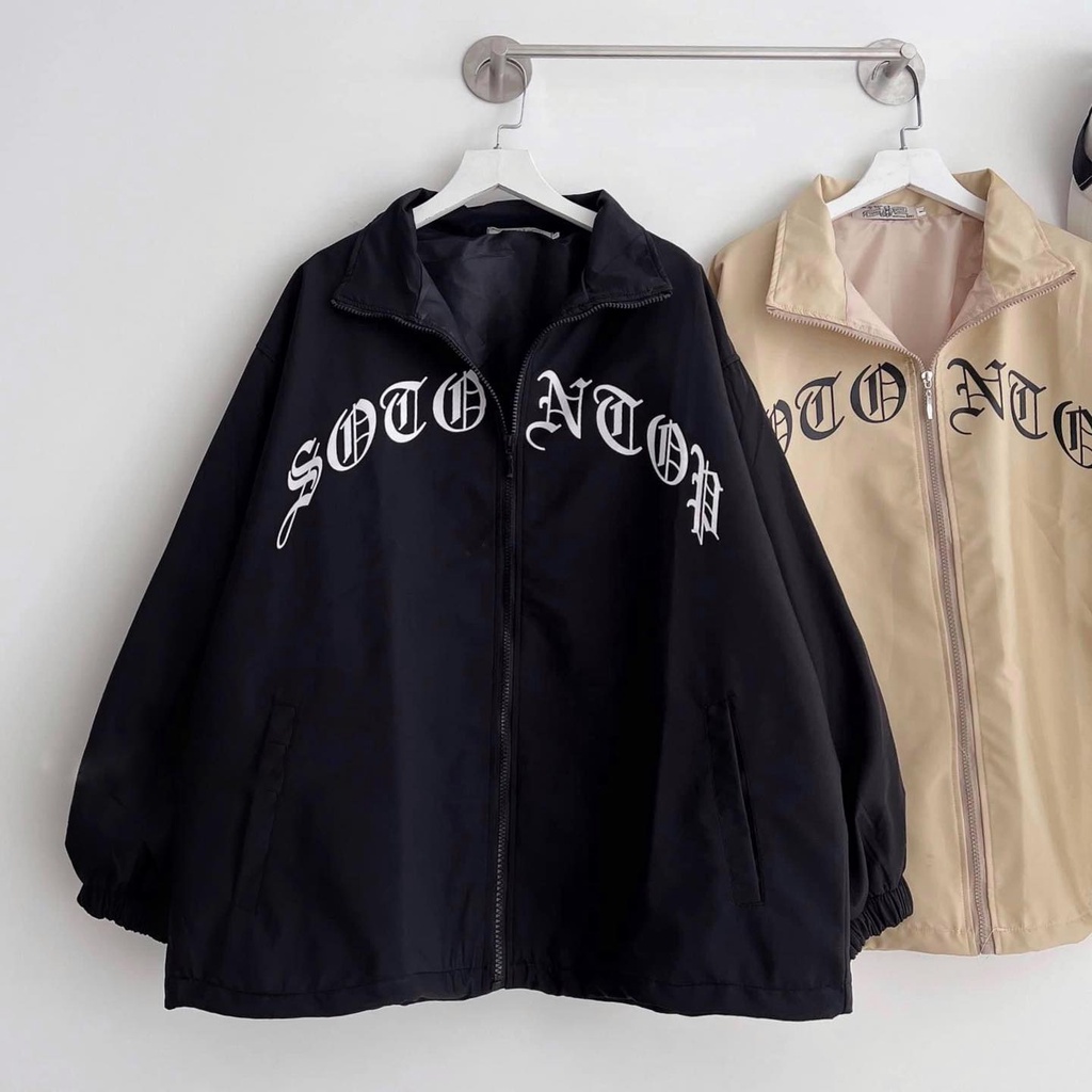 [sẵn]Áo khoác bomber form rộng thêu chữ SO (ảnh thật tại shop) Tanazi Closet