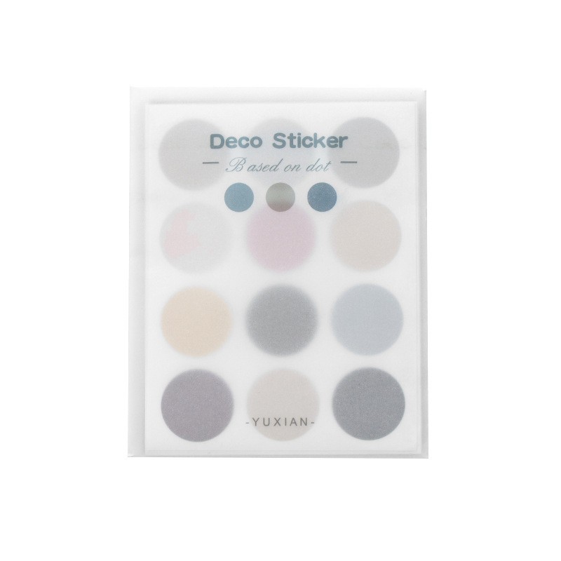 Set 10 tờ nhãn dán trang trí màu loang theo phong cách Nhật Bản