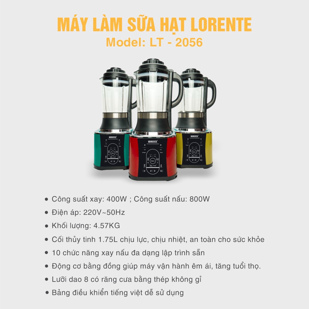 Máy làm sữa hạt Lorente LT-2056